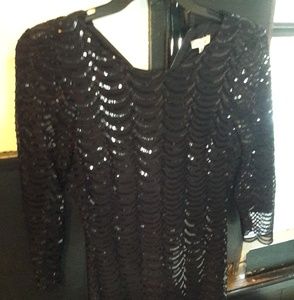 Sequin black cocktail dress